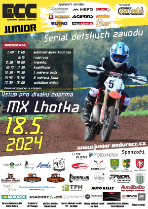Dětské motocyklové závody ve Lhotce