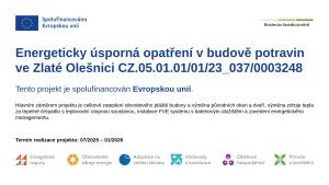 Energeticky úsporná opatření v budově potravin ve Zlaté Olešnicic CZ.05.01.01/01/23_037/0003248