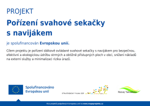 Pořízení svahové sekačky s navijákem