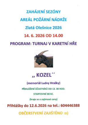 Areál VPN - zahájení sezóny 14.&nbsp;6. 2026&nbsp;od 14:00 hodin