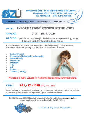 Informativní rozbor vody